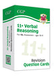 Book cover of: 11+ GL Verbal Reasoning Revision Question Cards - Ages 10-11