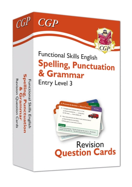 Book cover of: Functional Skills English Revision Question Cards: Spelling, Punctuation & Grammar Entry Level 3
