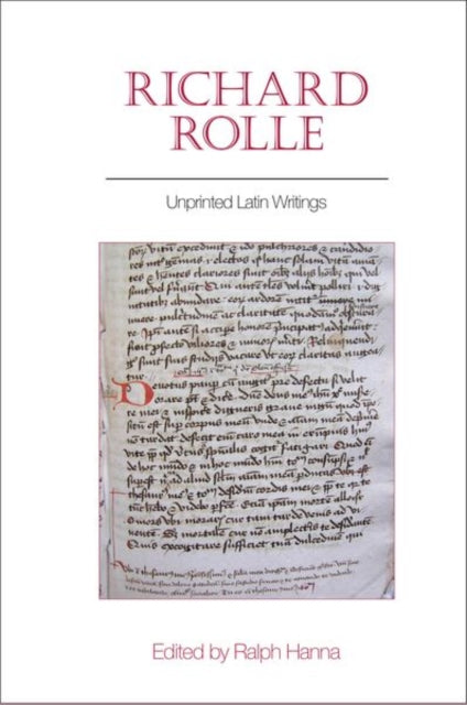 Book cover of: Richard Rolle. By: Ralph Hanna
