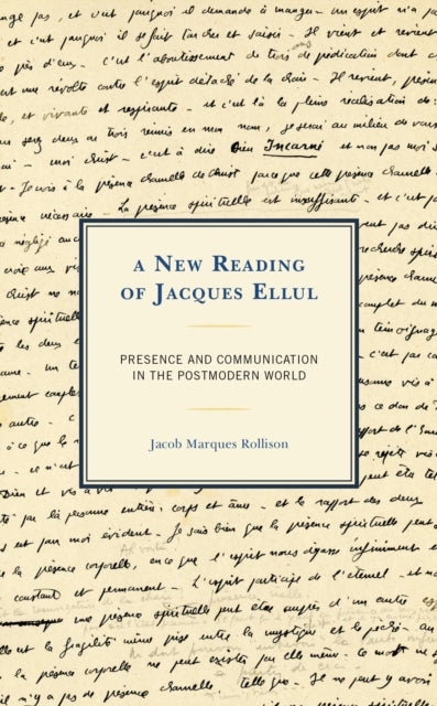 Book cover of: New Reading of Jacques Ellul. By: Jacob Rollison