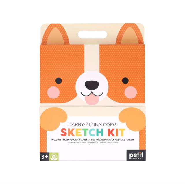 Book cover of: Carry-Along Corgi Sketch Kit. By: Petit Collage