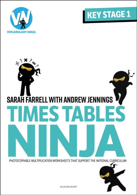 Book cover of: Times Tables Ninja for KS1. By: Sarah Farrell