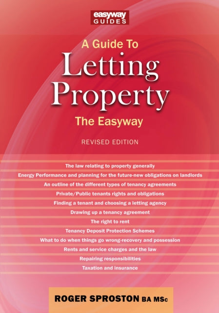 Book cover of: Guide to Letting Property. By: Roger Sproston