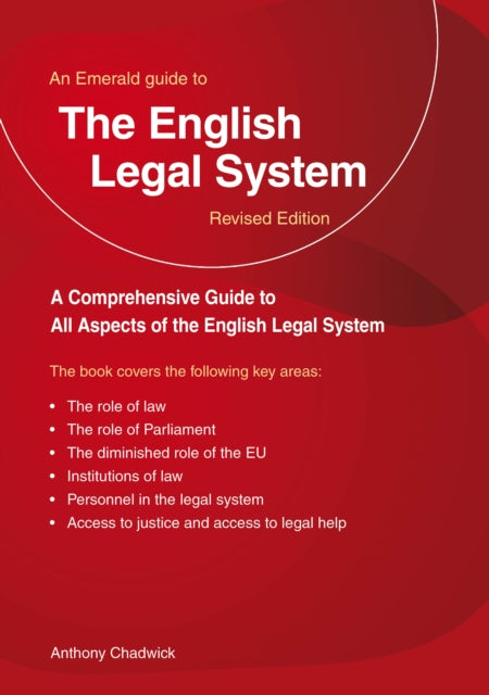 Book cover of: Guide to the English Legal System. By: Anthony Chadwick