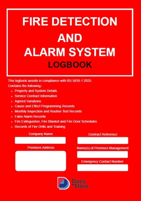 Book cover of: Fire Detection and Alarm System Logbook
