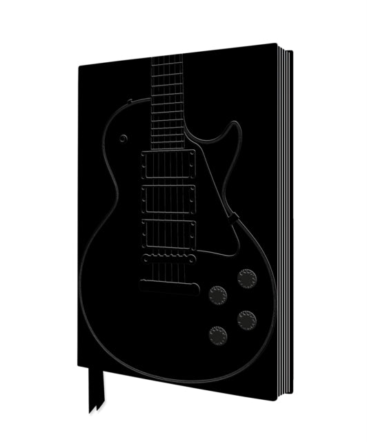 Book cover of: Black Gibson Guitar Artisan Art Notebook (Flame Tree Journals). By: Flame Tree Studio