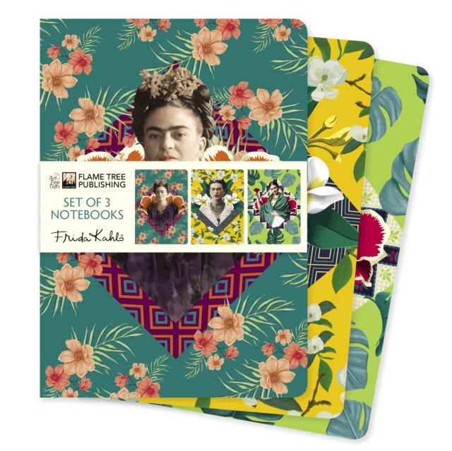 Book cover of: Frida Kahlo Set of 3 Standard Notebooks. By: Flame Tree Studio