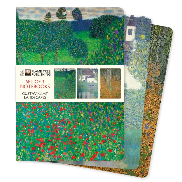 Book cover of: Gustav Klimt: Landscapes Set of 3 Standard Notebooks. By: Flame Tree Studio