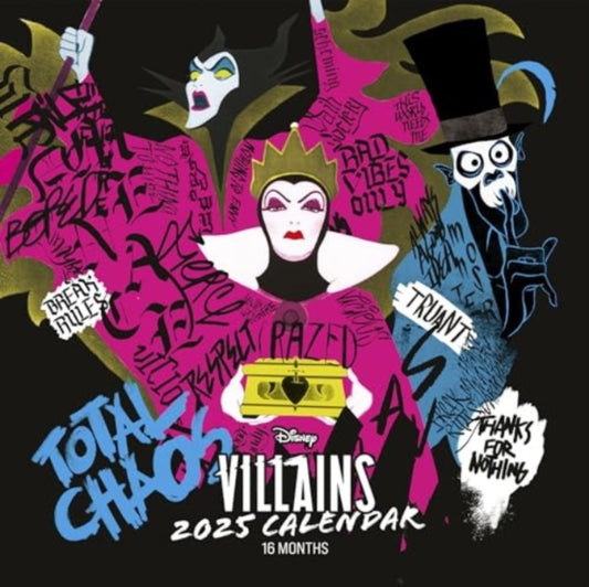 Book cover of: Disney Villains (Deviant Distortion) 2025 Square Calendar