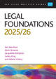 Book cover of: Legal Foundations 2025/26