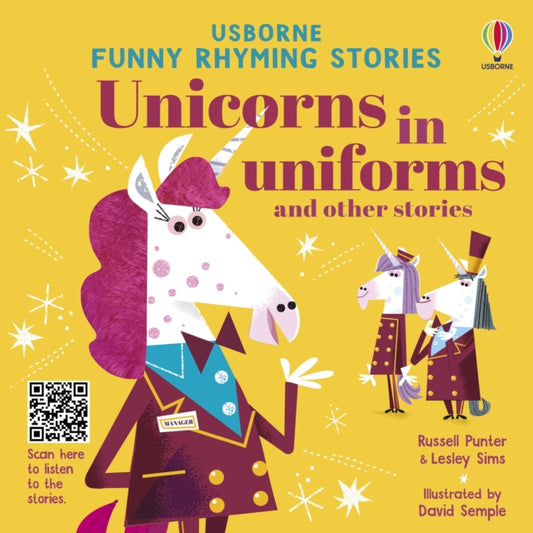 Book cover of: Unicorns in uniforms and other stories. By: Russell Sims Lesley Punter