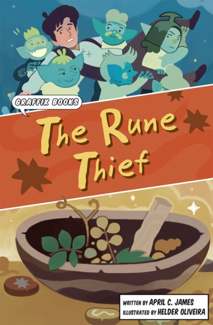Book cover of: Rune Thief. By: April C. James; Helder Oliveira