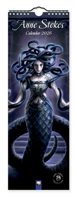 Book cover of: Anne Stokes Slim Calendar 2026 (Art Calendar)