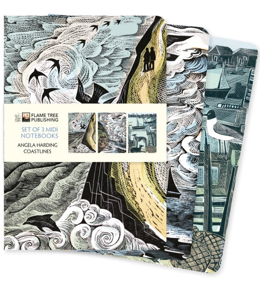 Book cover of: Angela Harding: Coastlines Set of 3 Midi Notebooks
