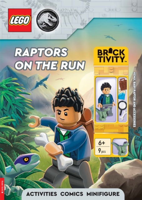 LEGO® Jurassic World™: Raptors on the Run Activity Book (with Kenji minifigure, baby raptor and accessories) 9781837250127 LEGO®