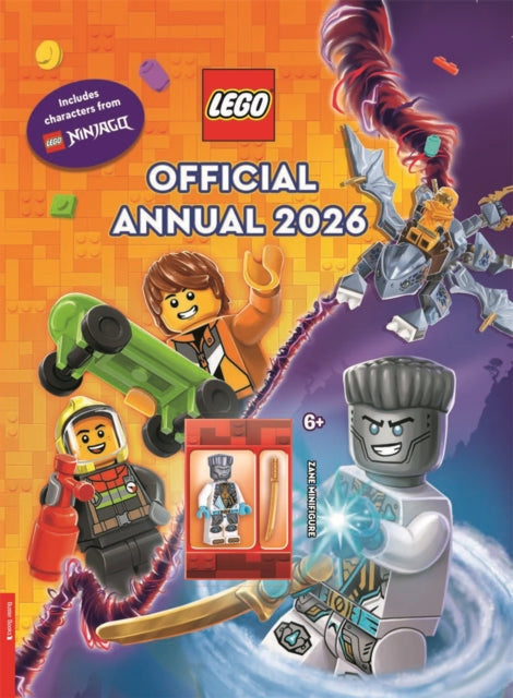 Book cover of: LEGO® Books. Official Annual 2026 (with Zane LEGO NINJAGO® minifigure)