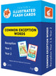 Book cover of: Common Exception Words Flash Cards: Reception, Year 1 and Year 2 Words - Perfect for Home Learning - with 109 Colourful Illustrations