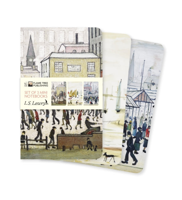 Book cover of: L.S. Lowry Set of 3 Mini Notebooks. By: Flame Tree Studio