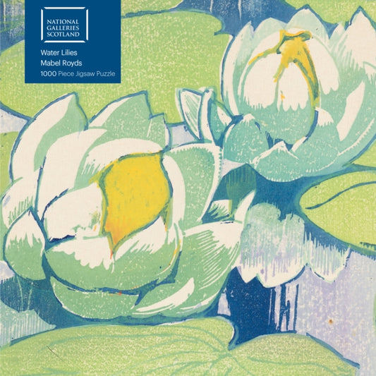 Book cover of: Adult Jigsaw Puzzle NGS: Mabel Royds - Water Lilies. By: Flame Tree Studio