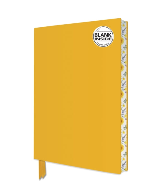 Book cover of: Sunny Yellow Blank Artisan Notebook (Flame Tree Journals). By: Flame Tree Studio