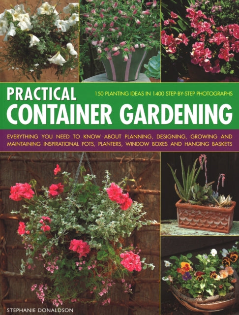 Book cover of: Practical Container Gardening. By: Stephanie Donaldson