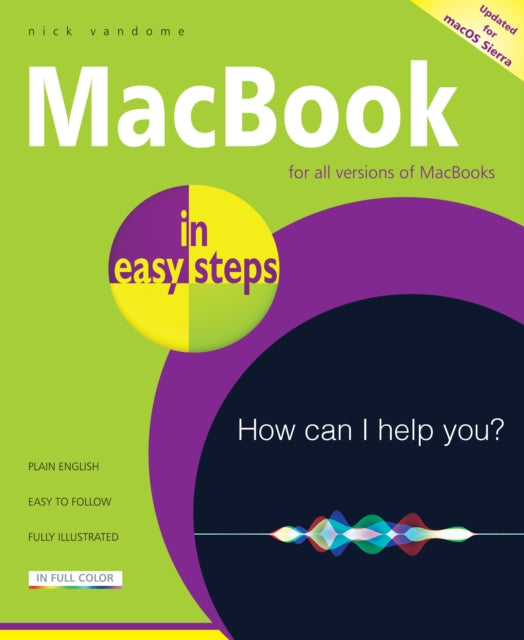 Book cover of: MacBook in easy steps. By: Nick Vandome