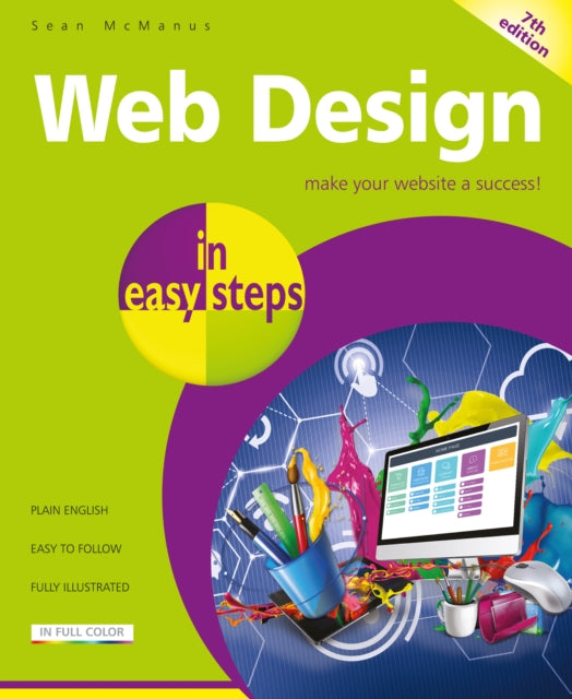 Book cover of: Web Design in easy steps. By: Sean McManus