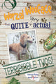 Book cover of: Worzel Wooface – the Quite Very Actual Terribibble Twos. By: Catherine Pickles