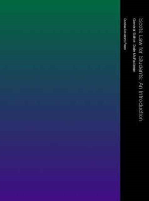 Book cover of: Scots Law for Students. By: Mcfadezean
