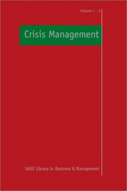 Book cover of: Crisis Management. By: R A Boin