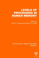 Book cover of: Levels of Processing in Human Memory (PLE: Memory). By: Laird S. Cermak