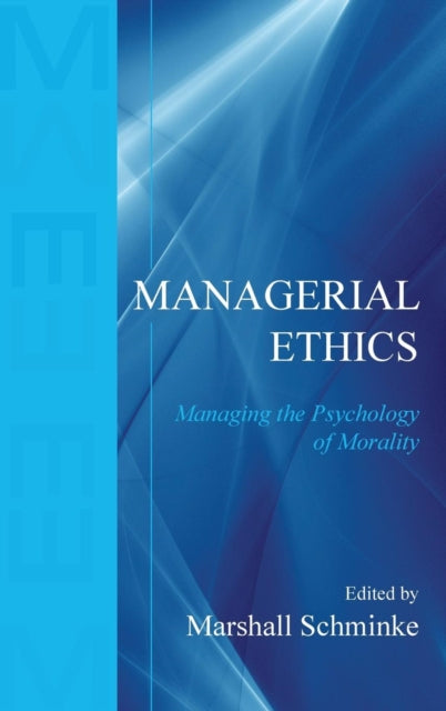 Book cover of: Managerial Ethics. By: Marshall Schminke