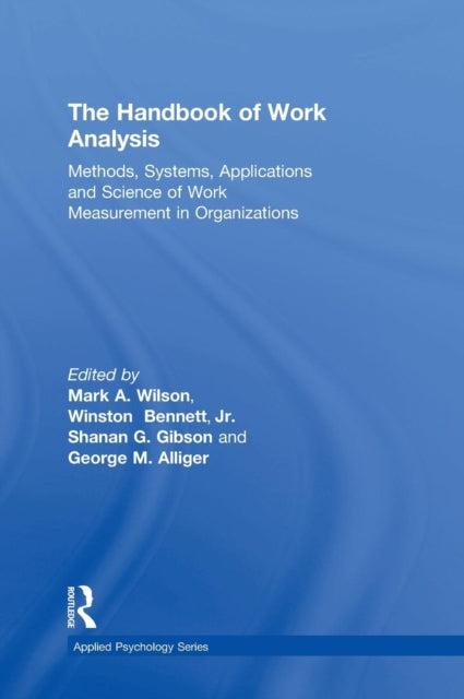 Book cover of: Handbook of Work Analysis. By: Mark A. Wilson