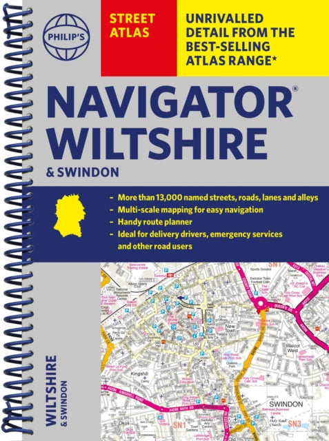 Book cover of: Philip's Navigator Street Atlas Wiltshire and Swindon. By: Philip's Maps