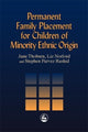Book cover of: Permanent Family Placement for Children of Minority Ethnic Origin. By: June Thoburn