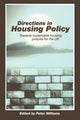 Book cover of: Directions in Housing Policy. By: Peter Williams