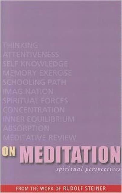Book cover of: On Meditation. By: Rudolf Steiner