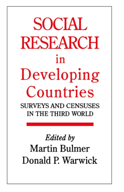 Book cover of: Social Research In Developing Countries. By: Martin Bulmer