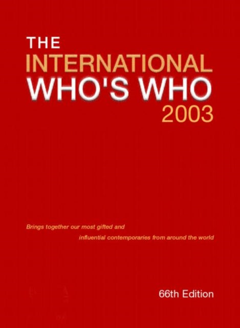 Book cover of: Intl Whos Who 2003