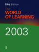 Book cover of: World of Learning 2003. By: Eur