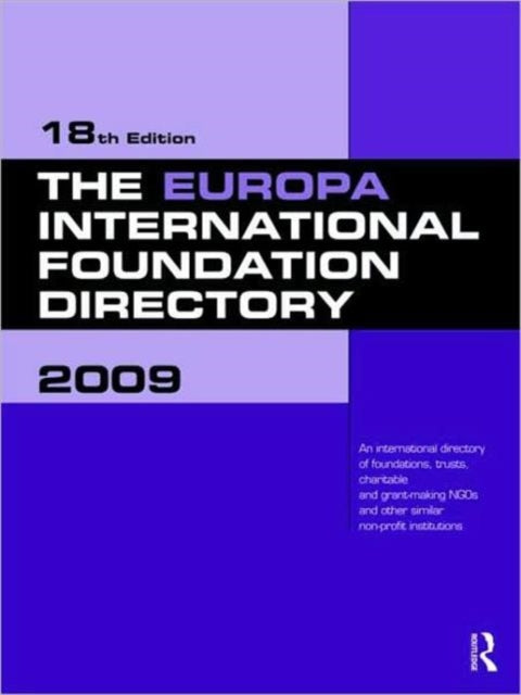 Book cover of: Europa International Foundation Directory 2009. By: Europa
