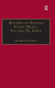 Book cover of: Records of English Court Music. By: Andrew Ashbee