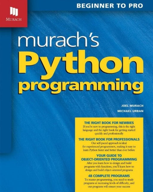 Book cover of: Murach's Python Programming. By: Michael Urban