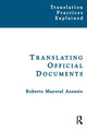 Book cover of: Translating Official Documents
