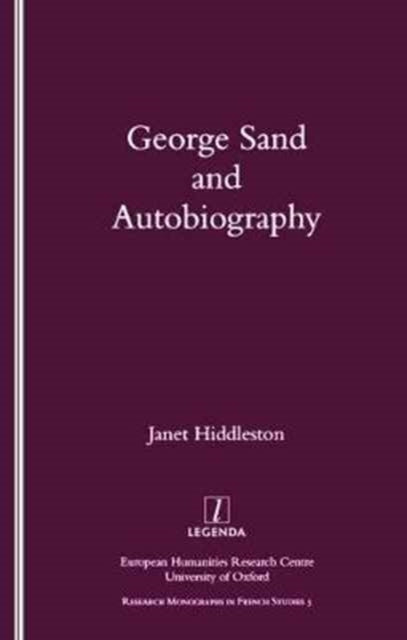 Book cover of: George Sand and Autobiography. By: Janet Hiddlestone