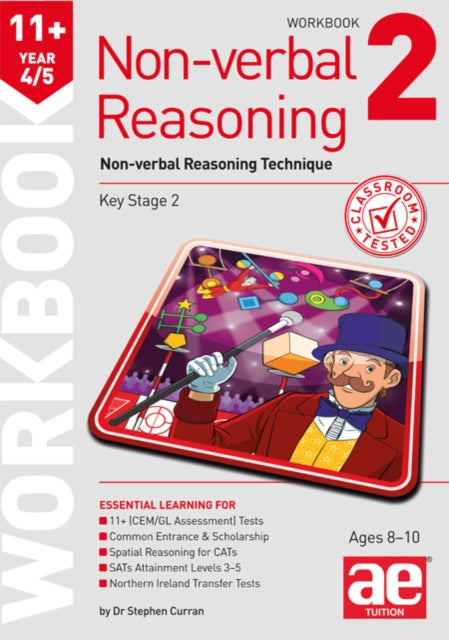 Book cover of: 11+ Non-verbal Reasoning Year 4/5 Workbook 2