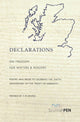 Book cover of: Declarations on Freedom for Writers and Readers. By: T. O. M. DEVINE