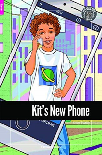 Book cover of: Kit's New Phone - Foxton Reader Starter Level (300 Headwords A1) with free online AUDIO. By: Kelley Townley
