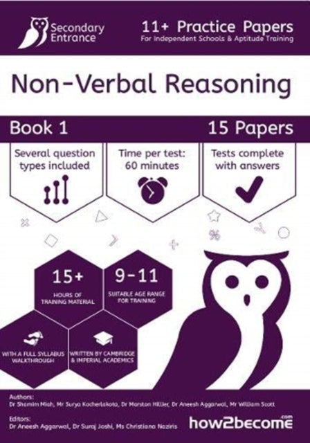Book cover of: 11+ Practice Papers For Independent Schools & Aptitude Training Non-Verbal Reasoning Book 1