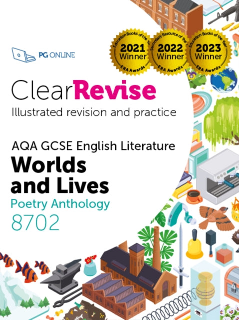 Book cover of: ClearRevise AQA GCSE English Literature 8702; Worlds and Lives Poetry Anthology